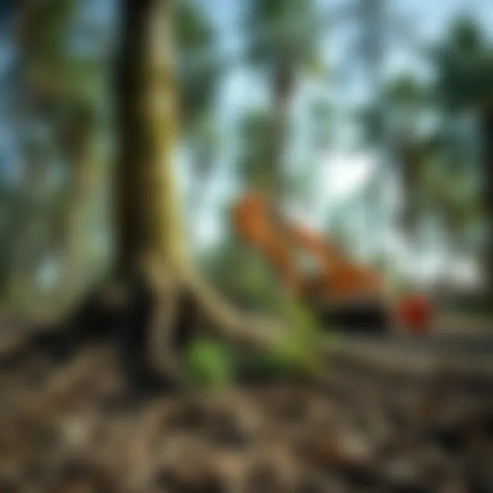 The impact of tree root cutting on the environment