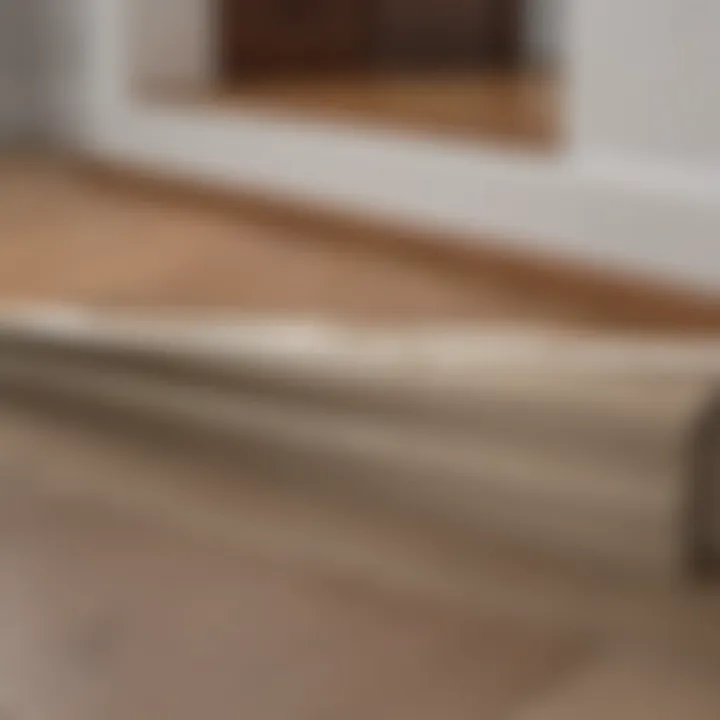 Before and after of a cleaned baseboard showcasing transformation