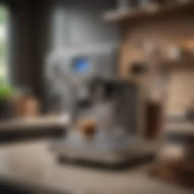 Elegant espresso machine in a modern kitchen