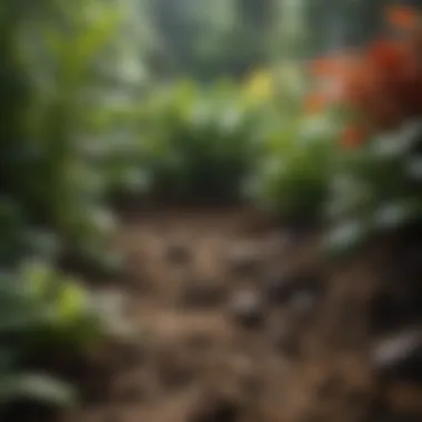 Vibrant Plants in Healthy Soil Lush garden with vibrant plants thriving at optimal pH levels.
