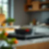 Elegant design of an induction pan showcasing its sleek finish