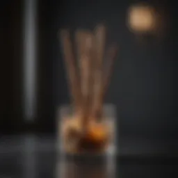 Aromatic sticks displayed in an elegant holder