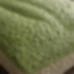 Close-up of natural latex layers in an Avocado Green mattress