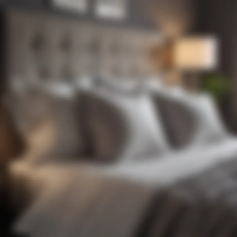 Elegant bed shams in a modern bedroom setting