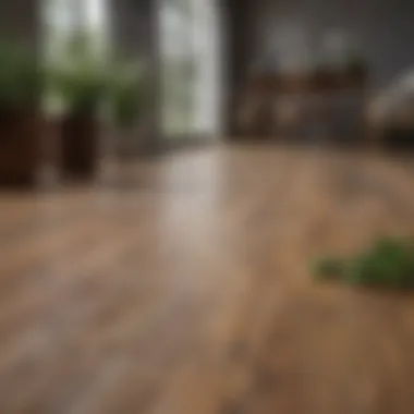 Sustainable Non-Slip Wood Flooring Choices Eco-friendly non-slip wood flooring options with greenery