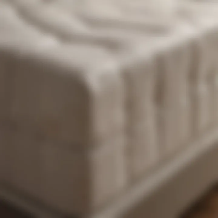 An array of materials used in box mattresses, highlighting their quality
