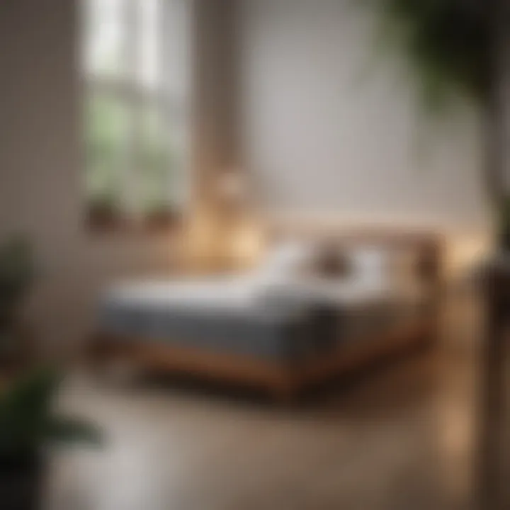 A modern box mattress showcasing its unique design and structure