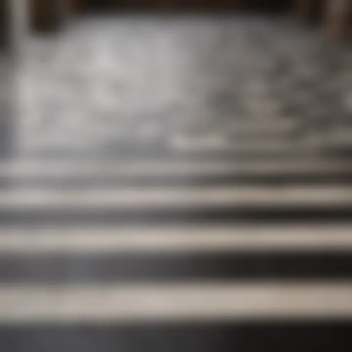 Commercial space showcasing checkered flag vinyl flooring