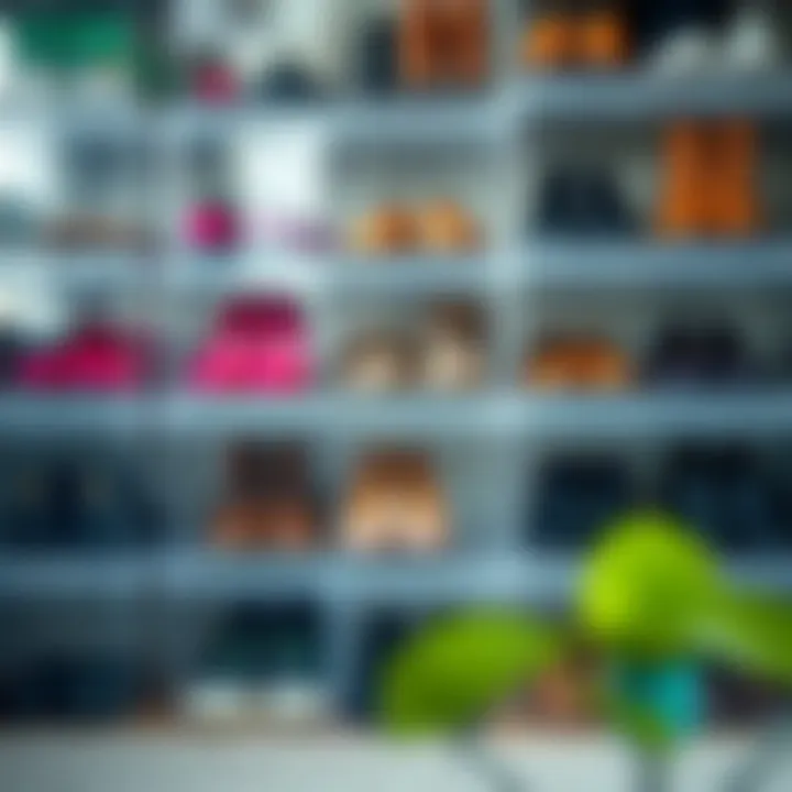 Organized Shoe Collection Organized shoe collection in transparent boxes