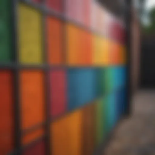 Vibrant color palette for fencing materials