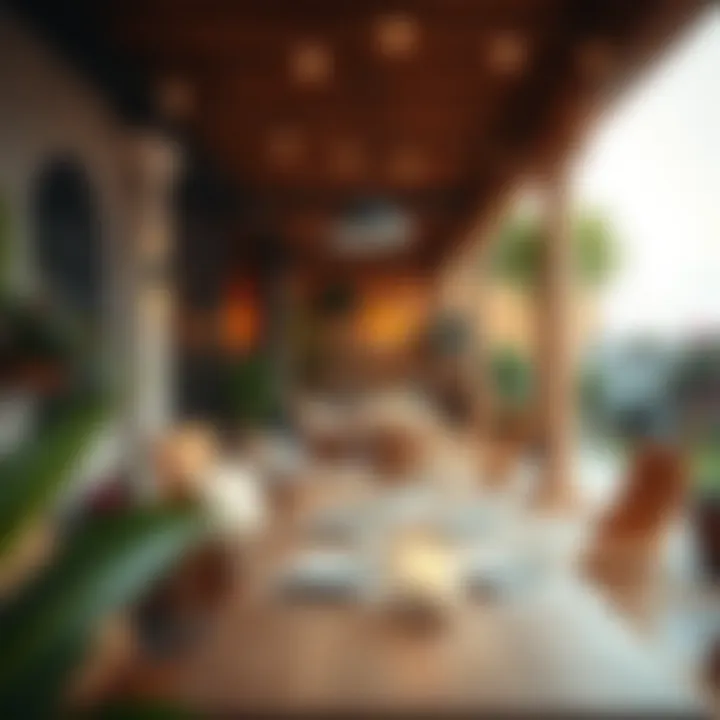 Cozy Outdoor Dining Area Cozy outdoor dining area with comfortable seating