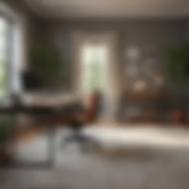 Creating a Calm Ambiance with Color in Home Offices A serene home office with calming color tones