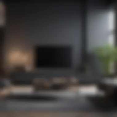 Dark Gray Furniture in Modern Design Elegant dark gray furniture enhancing a modern living room