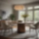 Elegant Downing oval dining table in a modern dining room setting