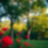 Lush privacy trees in an Alabama garden setting