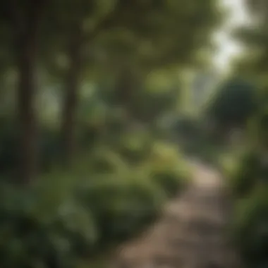 A lush garden showcasing fast-growing trees in New Jersey.