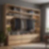 Modern shelving-only wardrobe showcasing clean lines and open storage