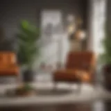 Elegant mid-century chair in a modern living room setting