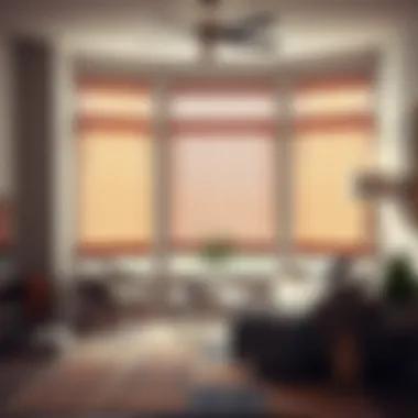 Wooden Blinds in Contemporary Space Stylish wooden blinds complementing contemporary decor