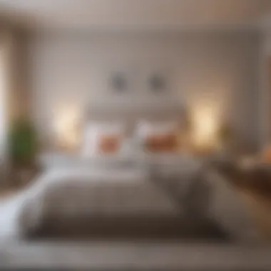 Cozy bedroom with calming paint hues