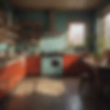 An inspiring kitchen with a vintage color scheme