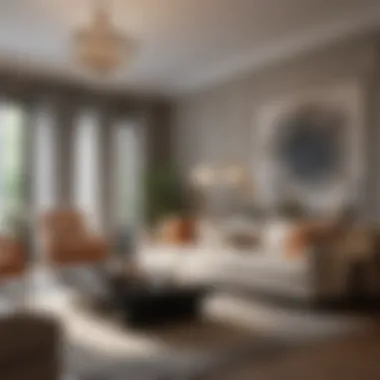 Contemporary Elegance: Living Room Design Elegant living room adorned with contemporary decor