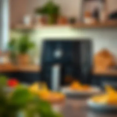 Energy Efficiency in Large Capacity Air Fryers Energy efficiency rating of a large capacity air fryer, emphasizing sustainability.