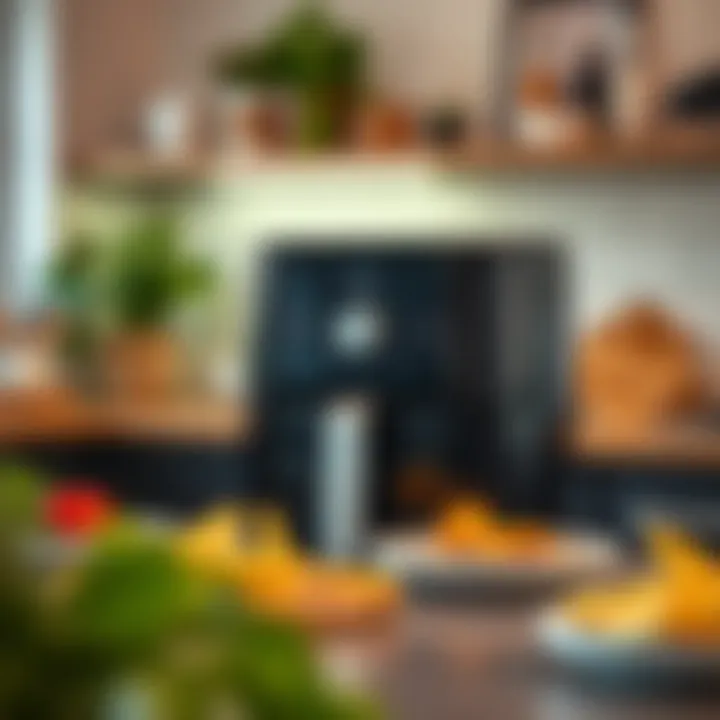 Energy Efficiency in Large Capacity Air Fryers Energy efficiency rating of a large capacity air fryer, emphasizing sustainability.
