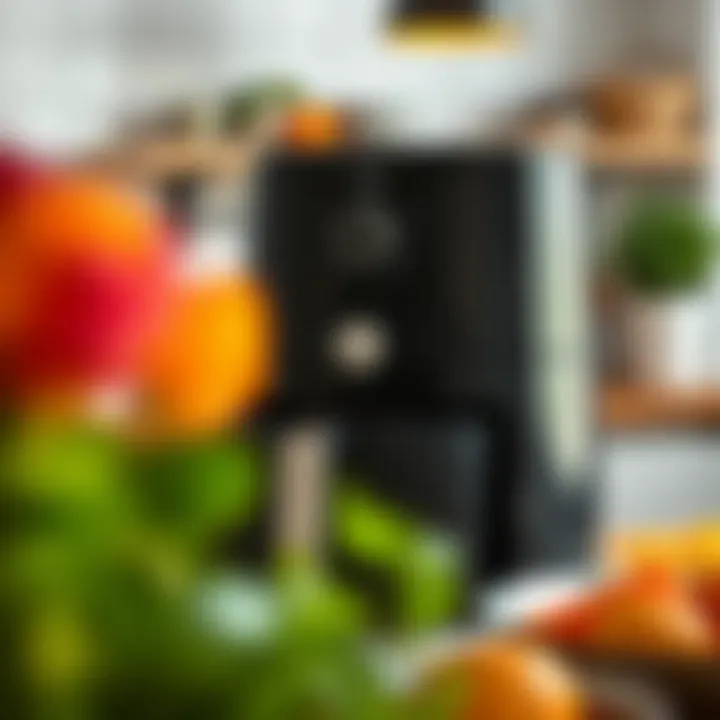 User Feedback on Large Capacity Air Fryers User testimonials and reviews about large capacity air fryers displayed creatively.