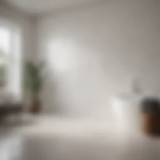 Elegant large white wall tiles in a modern living room setting