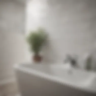 Transforming Spaces: White Tiles in Bath Design Large white wall tiles enhancing a stylish bathroom