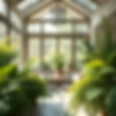 Ferns: Bringing Nature Indoors with Elegance A serene arrangement of various ferns in a bright and airy sunroom.