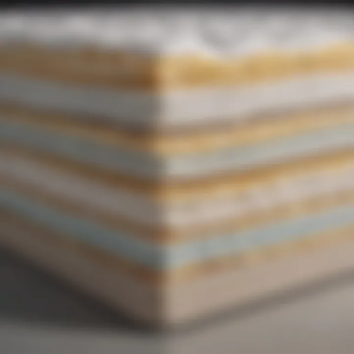 Cutaway view of mattress layers demonstrating support and airflow