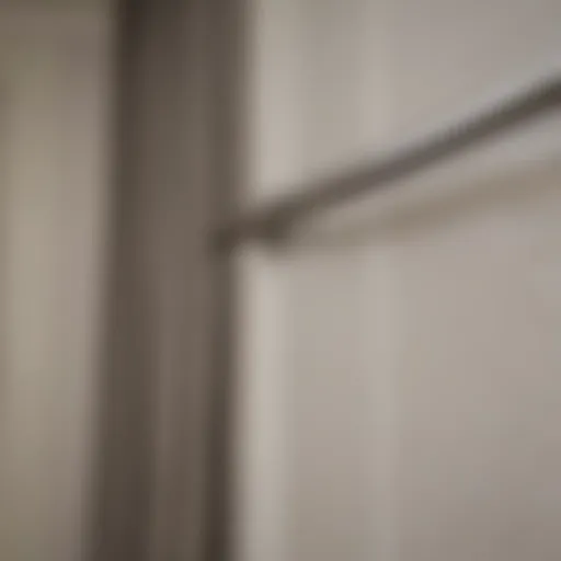 Modern no drill curtain rod installation on a door