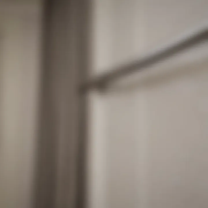 Modern no drill curtain rod installation on a door