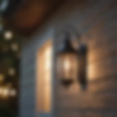 Close-up of energy-efficient outdoor lighting options