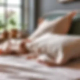 Luxurious queen sheets showcasing soft fabric texture