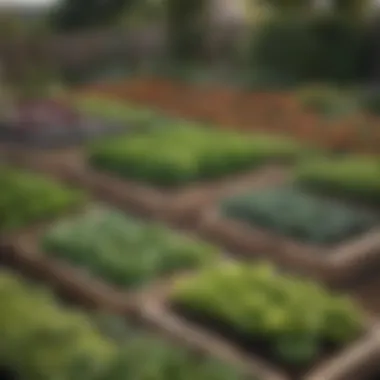 Close-up of different types of covers used for raised vegetable beds, highlighting their materials and benefits