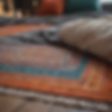 Cohesive color palette showcasing rug and bedding harmony