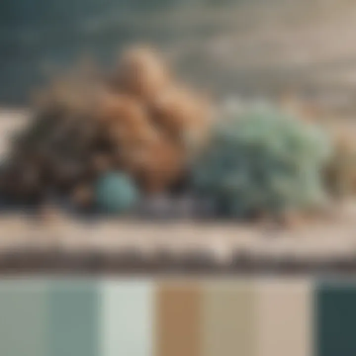 Color palette inspiration board featuring seaside hues