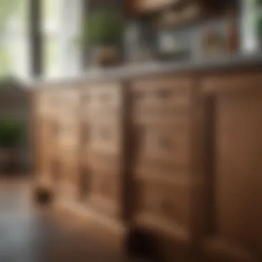 Close-up of craftsmanship in Shaker kitchen cabinetry