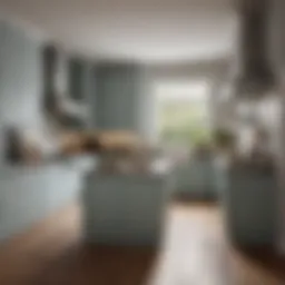 Elegant Shaker kitchen featuring minimalist cabinetry and timeless design