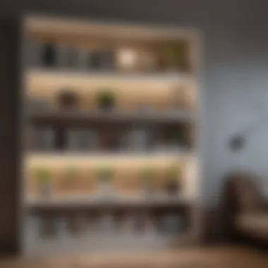Aesthetic and Functional Bookshelf Design Organized bookshelf showcasing decorative elements and practical storage