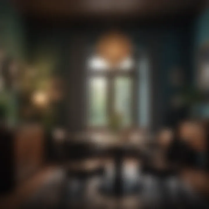 Mood-setting color combinations for intimate dining