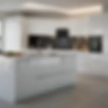 Stylish white cabinetry in a modern kitchen