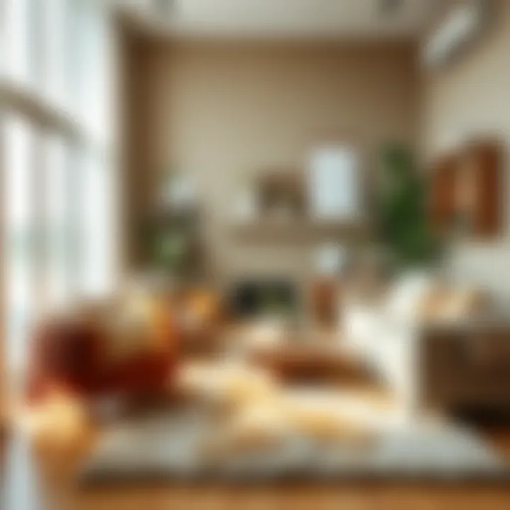 A stylish room with different styling options for thick fur rugs