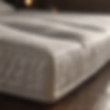 Close-up of foam mattress materials