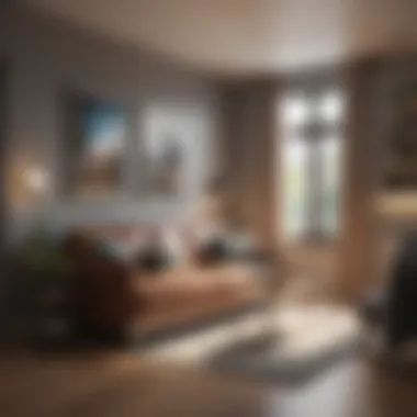 Space Optimization with a Compact Couch Compact pull-out couch showcasing space optimization in a modern apartment