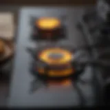 Elegant gas stovetop with burners