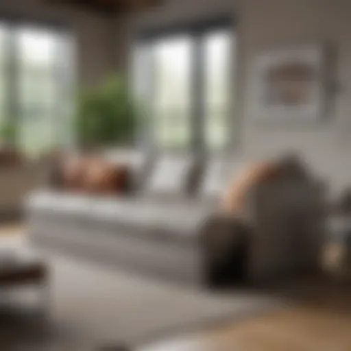 Elegant design of the Denver Trundle Sleeper Sofa in a modern living room setting.